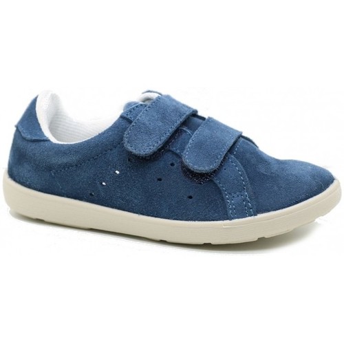 Deportiva con Velcro en Serraje Azul. TALLA 32.