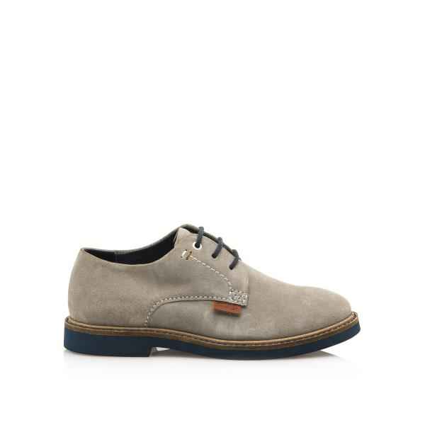 Blucher cordones en serraje gris. Tallas 31 a 38.