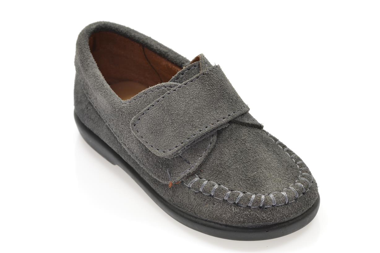 imagen principal Mocasin Serraje con Velcro Gris