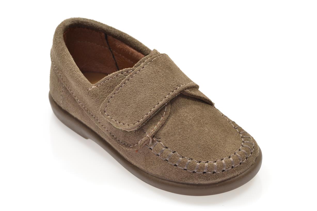 Mocasin Serraje con Velcro Taupe