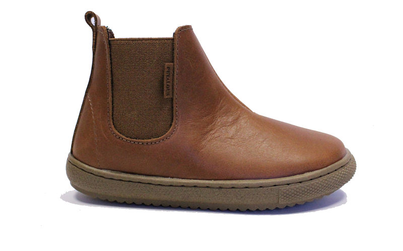 Botín Chelsea Piel Camel. Tallas 23 a 35.