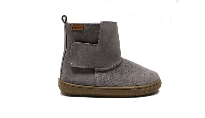 Botín en serraje Gris con borreguito. TALLA 31, 33 Y 35.