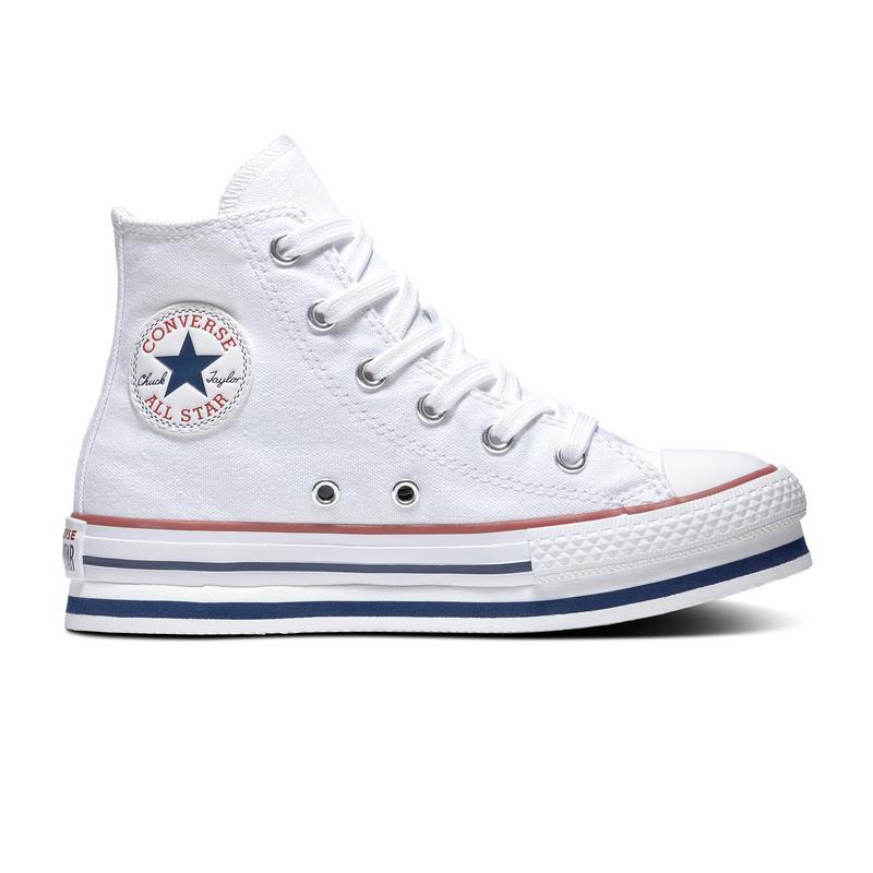 All Star Bota con plataforma en lona blanco. Tallas 31 a 38,5.