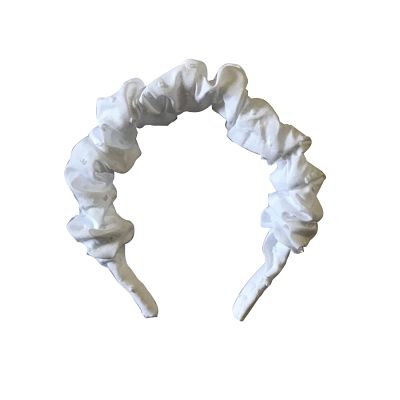 imagen principal Diadema fruncida plumetti blanco