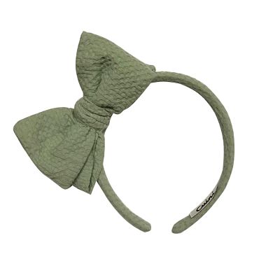 imagen principal Diadema lazo relieve verde agua