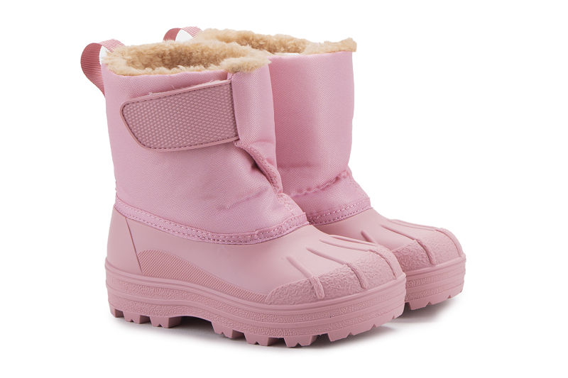 Bota de agua Neu con velcro y borreguito Rosa Igor