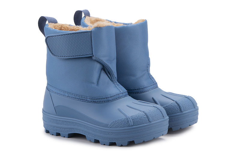 Bota de agua Neu con velcro y borreguito Azul Jeans Igor