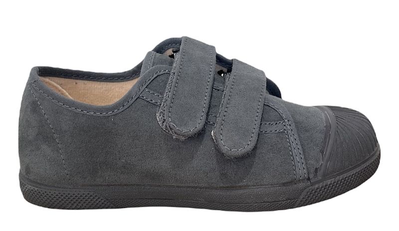 Zapatilla en serratex gris con velcros TOKOLATE