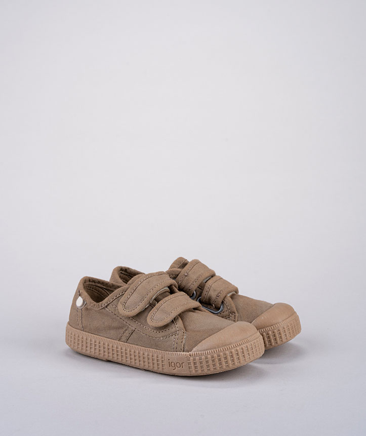 Zapatilla de lona 100% algodón taupe Igor