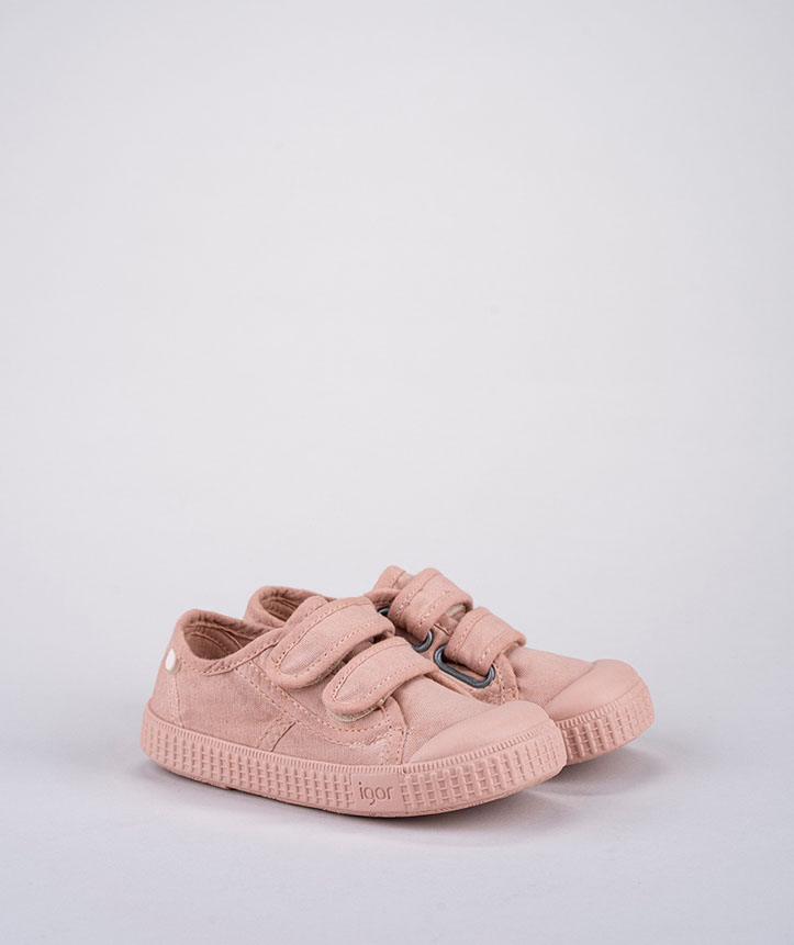 Zapatilla en lona rosa con suela al tono Igor