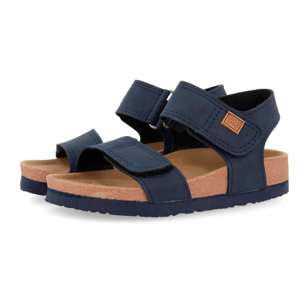 Sandalia bio con velcros marino