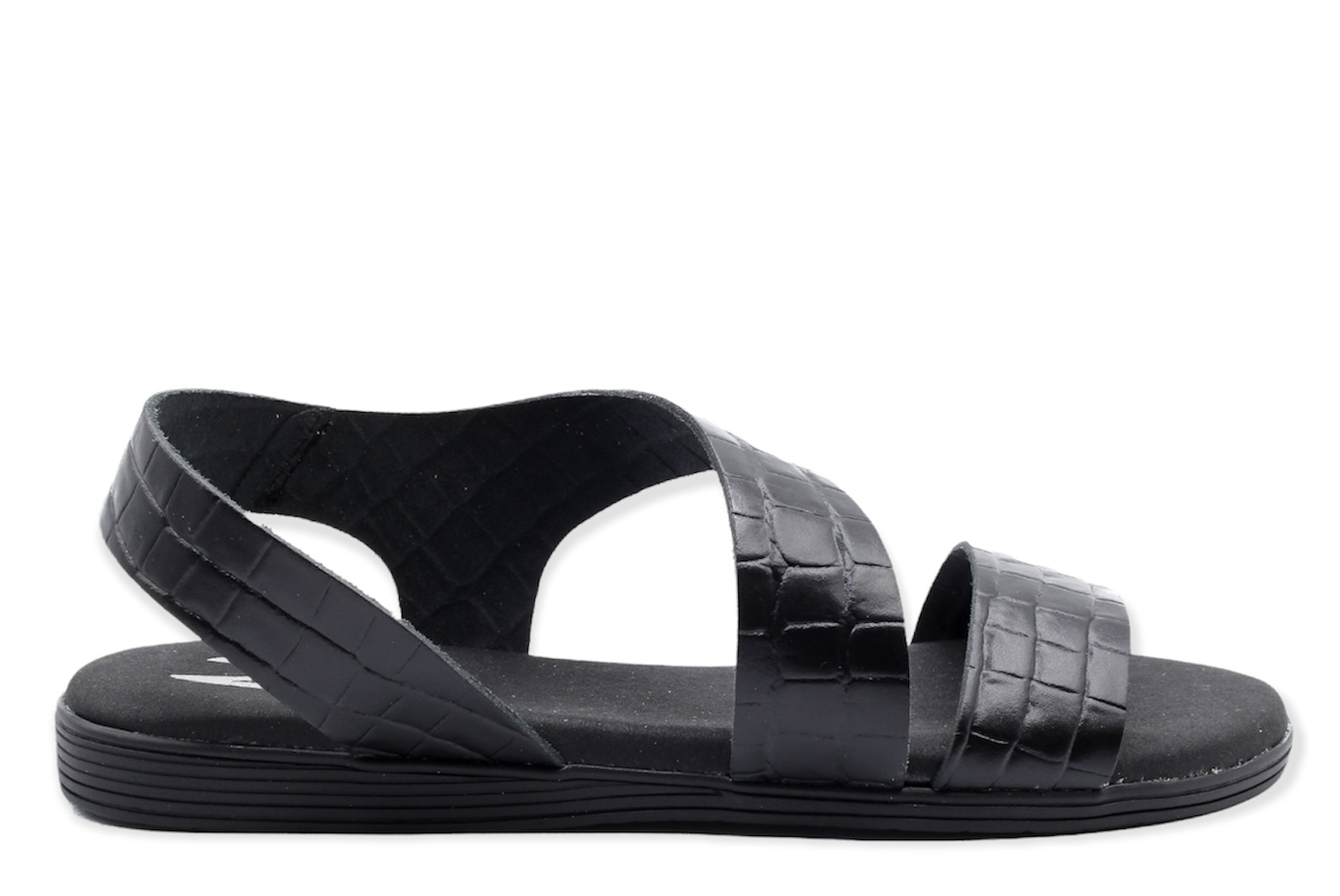 Sandalia en piel negro