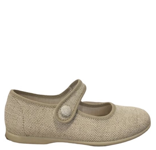 Mercedita en lino natural con velcro