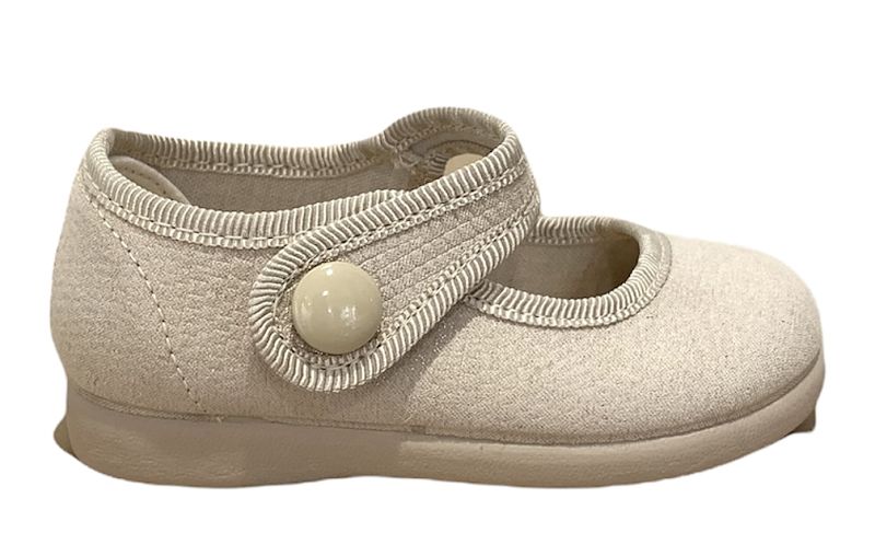 Zapato niñas con velcro dorado