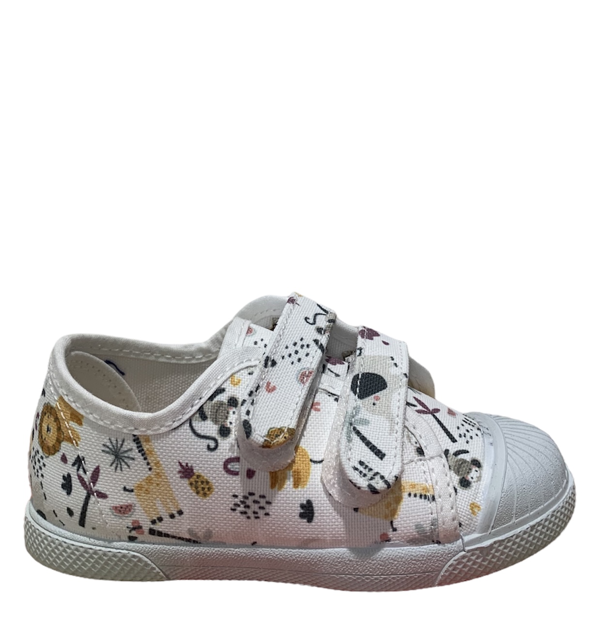 Zapatilla con velcros en lona
