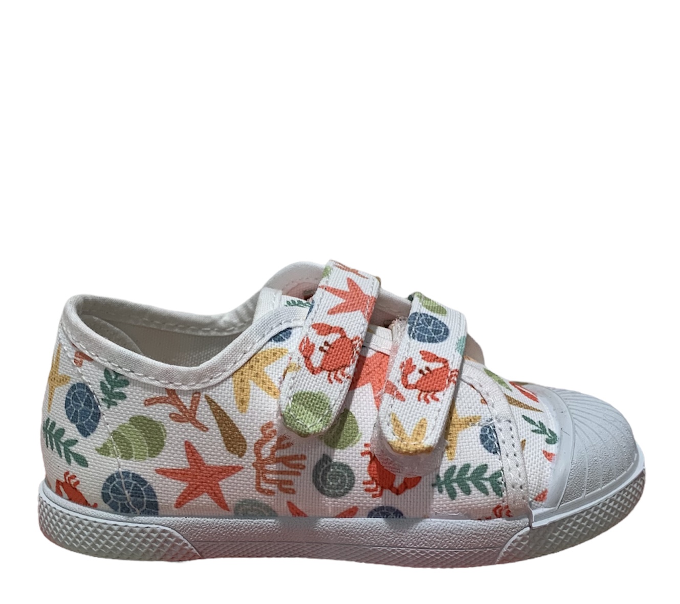 Zapatilla en lona con velcros