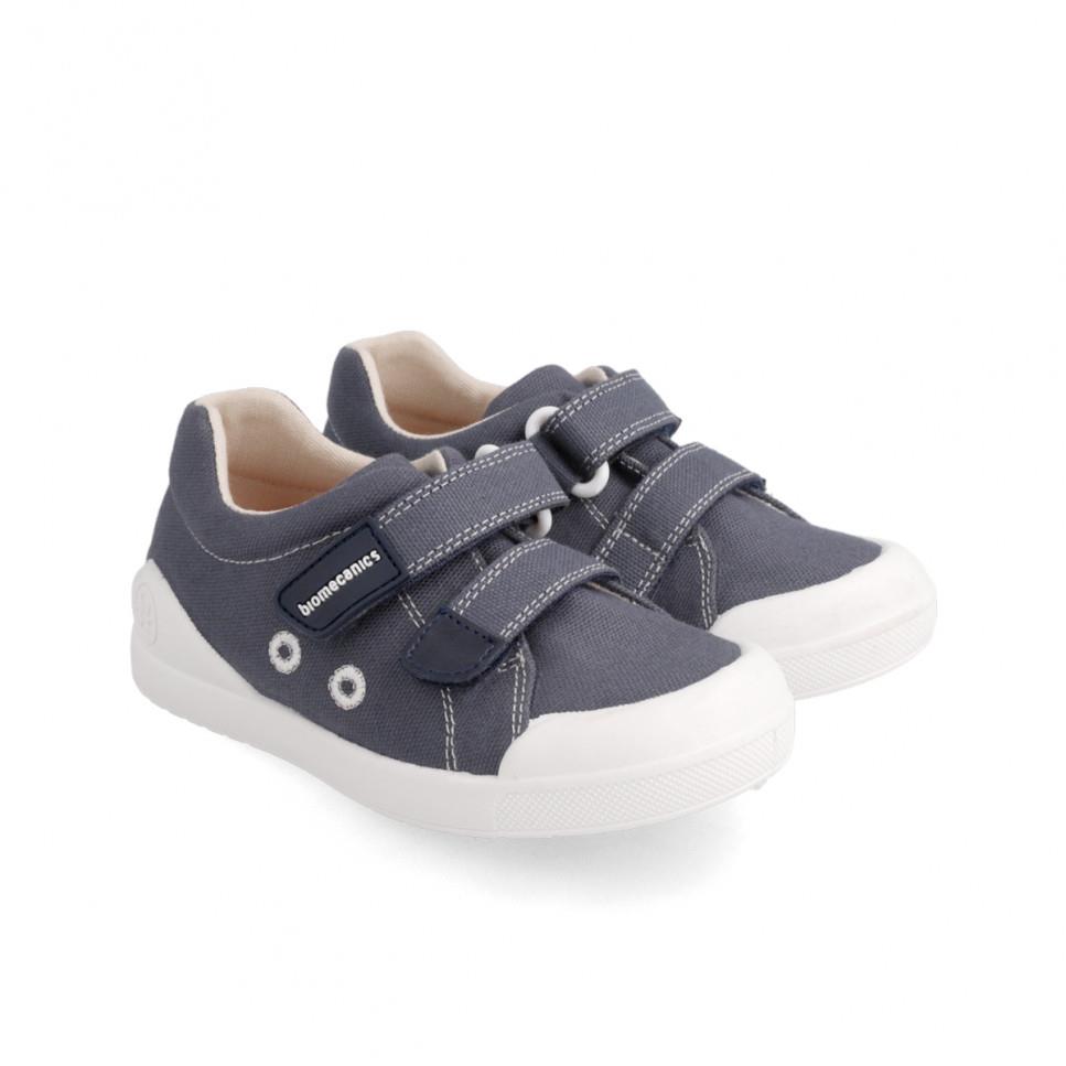 Zapatilla de lona azul marino con velcro BIOMECANICS