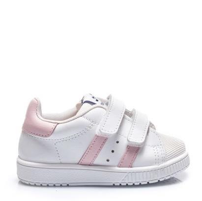 Zapatilla deporte en blanco y rosa Titanitos