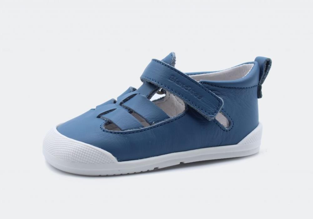 Sandalia de piel azafata con velcro