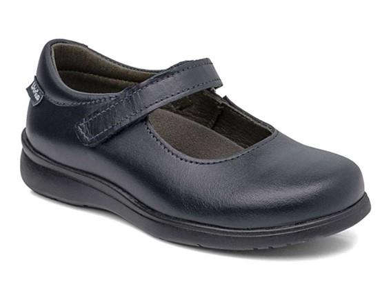 Zapato de piel azul marino con velcro GORILA