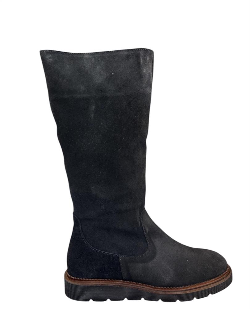 Bota alta de ante negro THOUSAND