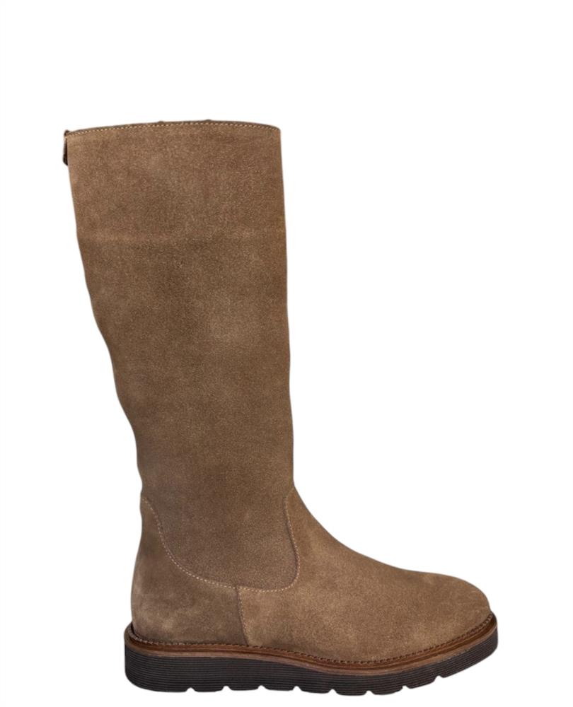 Bota en ante camel con cremallera THOUSAND