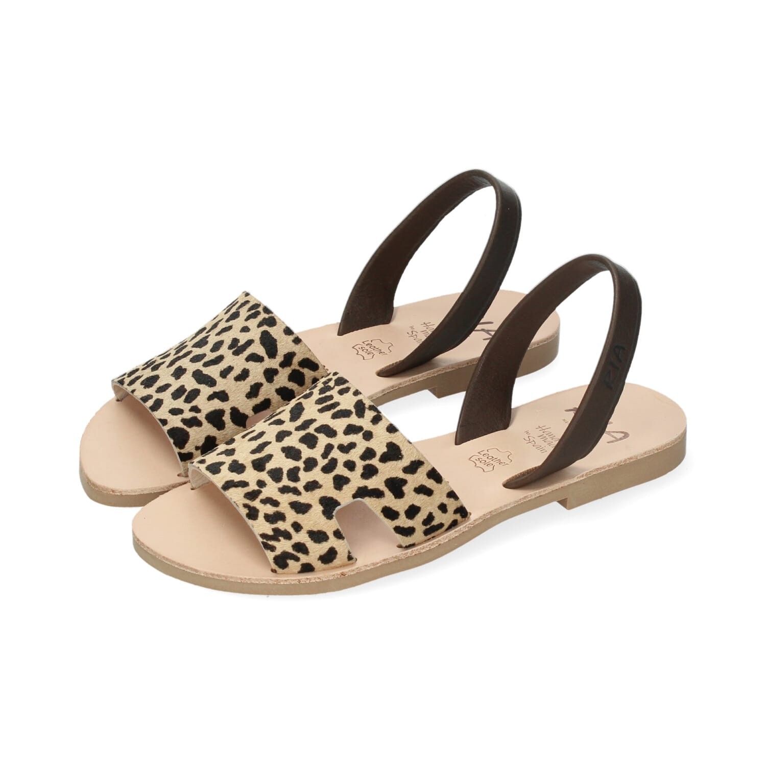 Sandalia de Ria con pala en leopardo