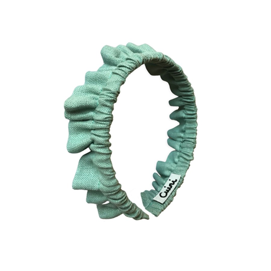 Diadema volante lino verde agua CUINI