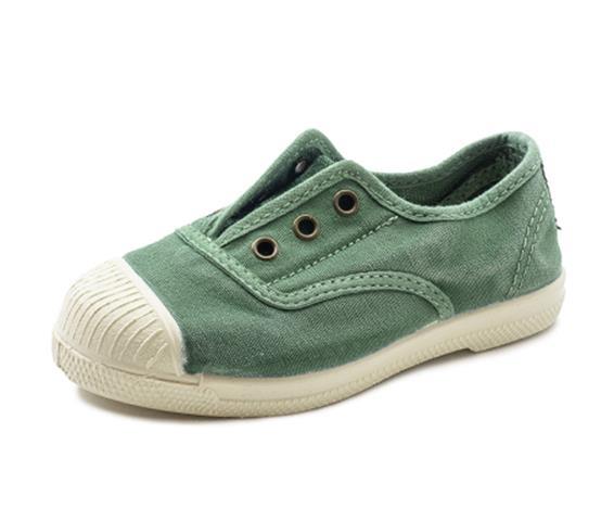 Zapatilla de lona con elástico albahaca Natural World