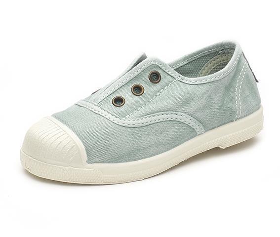 Zapatilla de lona con elástico aqua Natural World