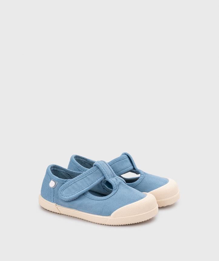 Pepito barefoot con puntera de lona jeans