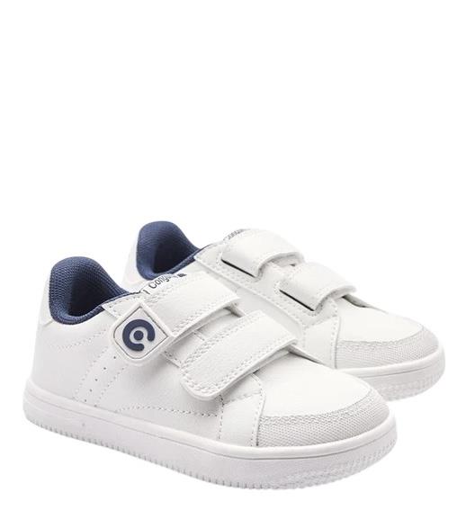 Zapatilla deporte blanca con velcro respetuosa CONGUITOS